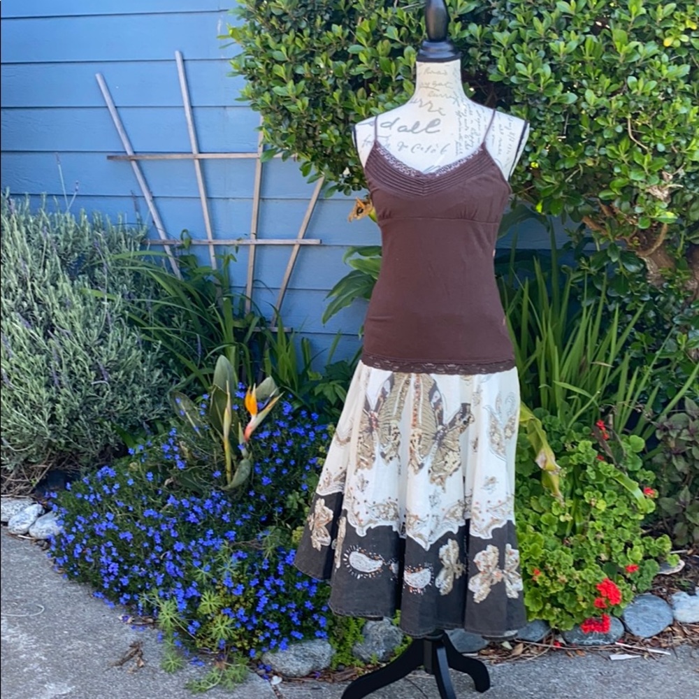 butterfly sequin skirt set